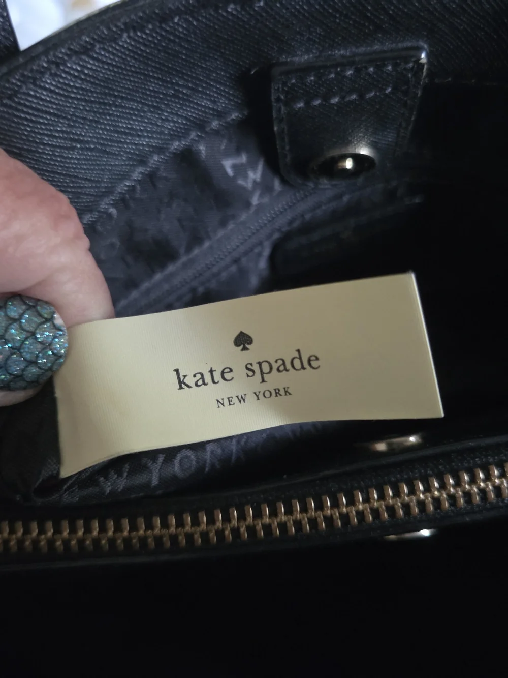 Kate Spade Black Saffiano Leather Tote with Matching Wallet